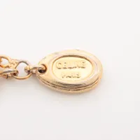 美品☆CELINE☆マカダム ラウンドメダルネックレス ゴールド 超美品】CELINE セリーヌ マカダム ラウンドメダルネックレス