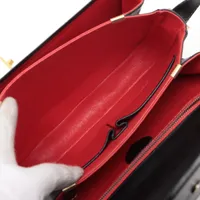 セリーヌ 馬車金具 レザー ショルダーバッグ ブラック A3753105