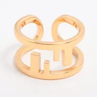 フェンディ FF リング L GP ゴールド A3753345｜中古ブランド品