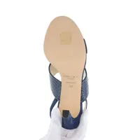 人気JCロゴ★Jimmy Choo JC FLAT クロコ押し サンダル AMBER Cactus Smooth Leather Flat Slides with JC Emblem | JC FLAT