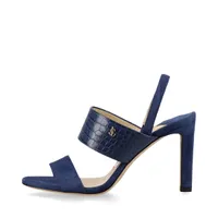 美品 JIMMYCHOO ジミーチュウ スエード×レザー サンダル 35 ブルー JIMMY CHOO ジミーチュウ 35 1/2 グラデュエーター サンダル