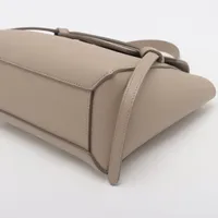セリーヌ ベルトバッグナノ レザー 2WAYハンドバッグ ベージュ