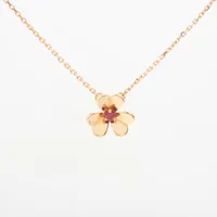 ヴァンクリ　ネックレス ヴィンテージ アルハンブラ ペンダント 18K ホワイトゴールド
