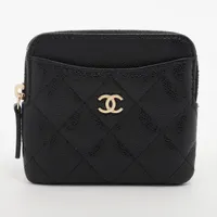 【MH】　CHANEL グレー コインケース キルティング MH】CHANEL グレー コインケース キルティング