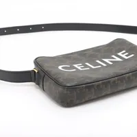 〔ヴィンテージ〕CELINE トリオンフ メッセンジャー★Aランク セリーヌ トリオンフ メッセンジャー PVCxレザー ショルダー