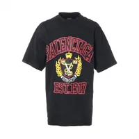 バレンシアガ 23SS コットン Tシャツ 1 ユニセックス ブラック