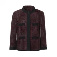 シャネル 97P ウール ジャケット 38 レディース ブラック