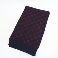 グッチ GG マフラー アルパカ×ウール ネイビー×レッド A3755667