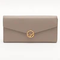 フェンディ エフイズフェンディ 8M0251 レザー 財布 ベージュ