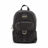 グッチ オフザグリッド ナイロンxレザー ボディバッグ ブラック