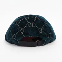専用。GUCCI キャップ　ベルベット グッチ キャップ L ベロア ネイビー GGベルベット A3756318