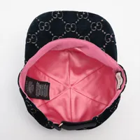専用。GUCCI キャップ　ベルベット グッチ キャップ L ベロア ネイビー GGベルベット A3756318