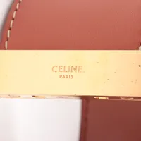 CELINE バングル ブラウン レザー MADE IN ITALY ブラウン（茶色）系 CELINE(セリーヌ) ブレスレット(レディース