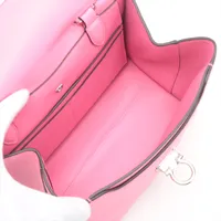 フェラガモ ガンチーニ トリフォリオ レザー 2WAYハンドバッグ