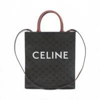 【 CELINE 】バーティカルカバ スモール 2wayレザートートバッグ セリーヌ トリオンフ バーティカルカバ PVCxレザー 2WAYトート