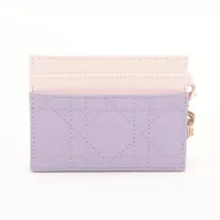 レディディオール　カードケース DIOR】レディーディオール LADY DIOR ジップ カードホルダー