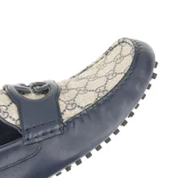 未使用品 グッチ GGスプリーム カレイド ドライビングシューズ 6 1/2 グッチ GGスプリーム PVC×レザー ドライビングシューズ 9.5