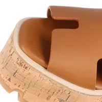 エルメス エズ レザー ウェッジソールサンダル 34 レディース