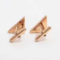 プラダ　カフス　トライアングルロゴ　925　ゴールド　黒　ブラック　2LG095 プラダ トライアングルロゴ カフス 925 ゴールド×ブラック 2LG095