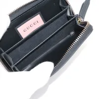 Justin★プロフ確認お願いします GUCCI ゴースト コインケース グッチ グッチゴースト 448465 レザー コインケース ブラック