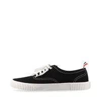 THOM BROWNE キャンバススニーカー $630 Thom Browne Men White Pebble Leather Lace-up Sneakers