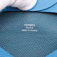 美品『エルメス』バスティア ヴォーエプソン ディープブルー 濃紺 コインケース エルメス Hermes HERMES コインケース Bastia バスティア レザー