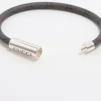 グッチ GGスプリーム ブレスレット 17 925×PVC 13.0g グレー