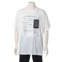 希少　MM6　Tシャツ　ラベル　ロゴ　オーバーサイズ　U首　2022SS　白　S 希少 MM6 Tシャツ ラベル ロゴ オーバーサイズ U首 2022SS 白 S