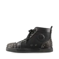 定価13万 箱付 美品 ルブタン パイソン クリア スエード レッドソール 37 Christian Louboutin クリスチャンルブタン スパイクスタッズ