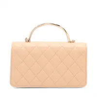 【25S☆上品】CHANEL チェーンウォレット ラムスキン ベージュ 25S☆上品】CHANEL チェーンウォレット ラムスキン ベージュ