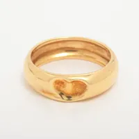 ティファニー カーブドハート リング 750(YG) 4.1g A3759300｜中古