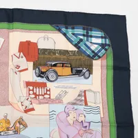 エルメス　スカーフ　カレ90 自動車の快適 HERMES エルメス カレ90 AUTOMOBILE スカーフ（エルメス
