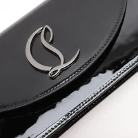 定価14万円ほど ルブタン スタッズ チェーン ショルダーバッグ ポーチ 黒 定価14万円ほど ルブタン スタッズ チェーン ショルダーバッグ