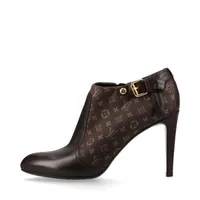 美品 LOUIS VUITTON モノグラム ブーティ ショートブーツ ブラウン LOUIS VUITTON - 極美品 ルイヴィトン LOUIS VUITTON ブーツ