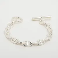 エルメス　ブレスレット エルメス シェーヌダンクルMM ブレスレット 17コマ 925 60.0g