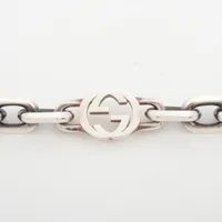 新品 GUCCI バングル インターロッキングG ブレスレット シルバー 17 GUCCI グッチ ブレスレット シルバーブレス メンズ レディース