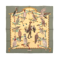 エルメス カレ90 LES OISEAUX DU ROY 王の鳥たち スカーフ