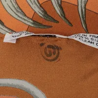 エルメス カレ45 スカーフ シルク オレンジ Tigre Royal 王者の虎