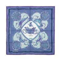 HERMES　Clips　クリップ　カレ90　エルメス　パープルスカーフ　シルク エルメス カレ90 Clips クリップ スカーフ パープル レディース