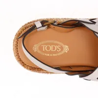 素敵【TOD'S】プラットフォーム レザーサンダル 厚底 SALE Woman ブラック レザー サンダル XXW68K0JE60N6M37MB999 | Tods