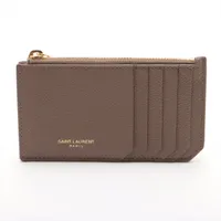 新品未使用✨SAINT LAURENT フラグメントケース　レザー　グレー SAINT LAURENT サンローラン 財布 小銭入れ コインケース カード