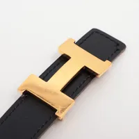 【みいこ】HERMES #70 コンスタンス ベルト ブラック×ゴールド HERMES/エルメス】 Hベルト コンスタンス リバーシブル #70