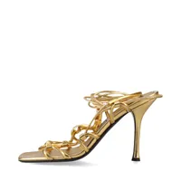 ◆VALENTINO GARAVANI◆レザー スクエアヒール サンダル Valentino Garavaniアウトレット：ヒールサンダル レディース