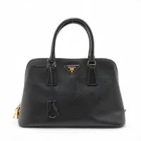 PRADA ブラック サフィアーノレザー ハンドバッグ 2WAYハンドバッグ サフィアーノレザー 黒 ブラック 1BA113