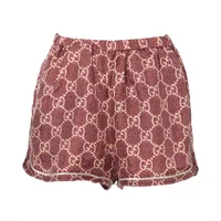 GUCCI GGパターン ショートパンツ 赤 送料込】GUCCI ロゴ入りパターンショーツ (GUCCI/ハーフ
