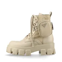 プラダ Re Nylon リ ナイロン レザー ショートブーツ 36