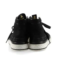 CHANEL ハイカットスニーカー G34222 ホワイト/ブラック シャネル ココマーク キャンバス スニーカー 38 レディース