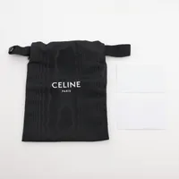 セリーヌ トリオンフ レザー×デニム コインケース ブルー