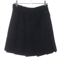 シャネル ココボタン 13年 ウール スカート 34 レディース ブラック