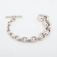 SV925刻印最小1コマ外し内径17.5センチクレッシェンドブレスレット エルメス クレッシェンド ブレスレット 925 99.0g シルバー